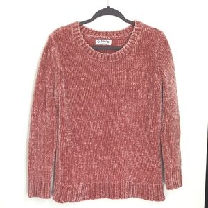 Orvis Pink Salmon Coral Chenille Super Soft Pullover Sweater Size Medium?